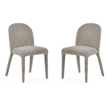 Chenille Fabric Dining Chairs in Set Of 2 - Holly