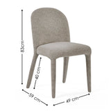 Chenille Fabric Dining Chairs in Set Of 2 - Holly