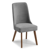 Chenille Fabric Dining Chairs in Set Of 2 - Huxley