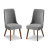 Chenille Fabric Dining Chairs in Set Of 2 - Huxley