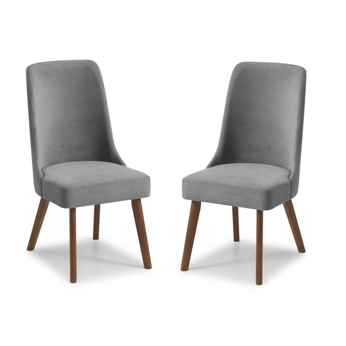 Chenille Fabric Dining Chairs in Set Of 2 - Huxley