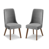 Chenille Fabric Dining Chairs in Set Of 2 - Huxley