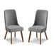 Chenille Fabric Dining Chairs in Set Of 2 - Huxley