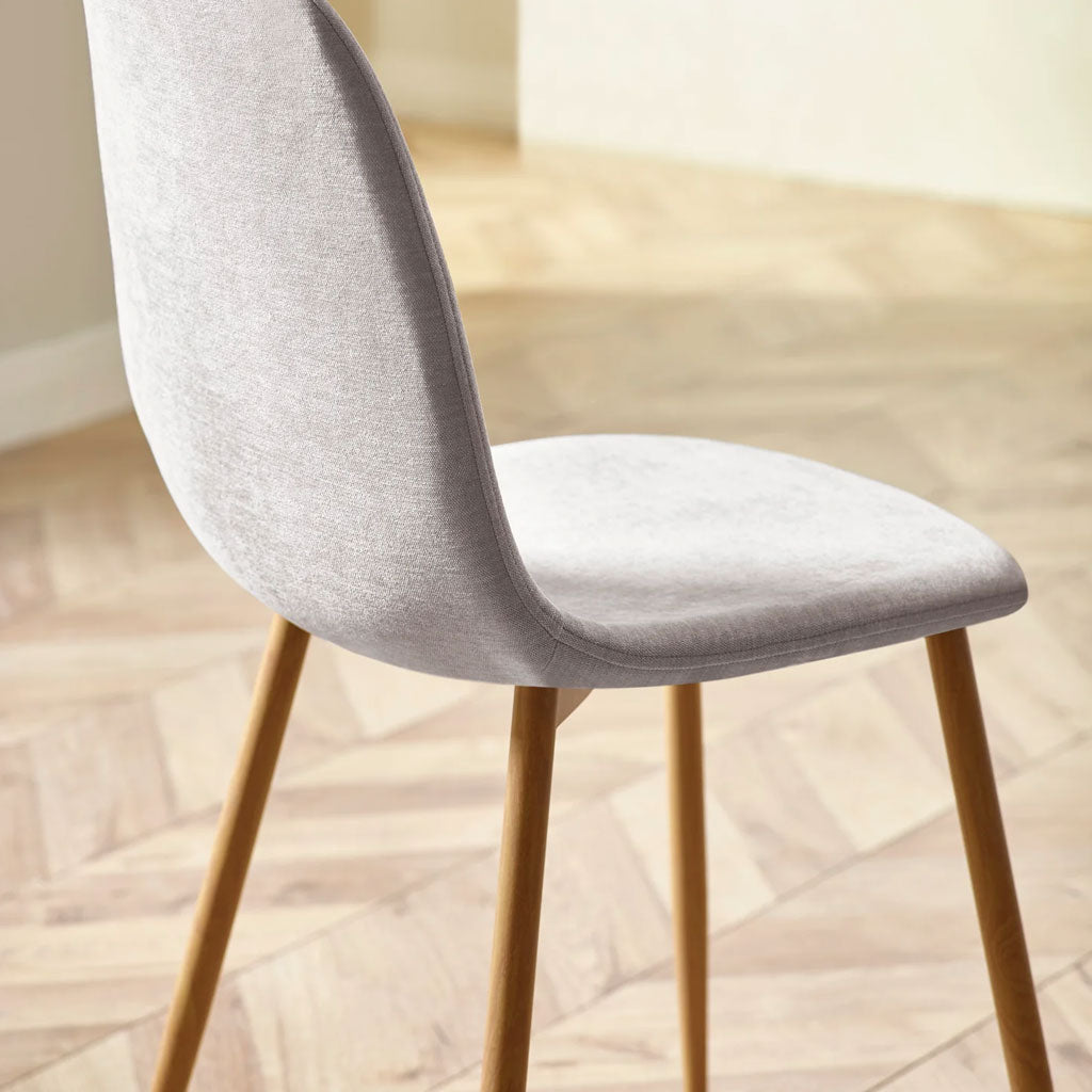 Chenille Fabric Dining Chairs in Set Of 4 - Lottie