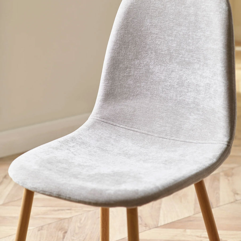 Chenille Fabric Dining Chairs in Set Of 4 - Lottie