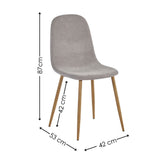 Chenille Fabric Dining Chairs in Set Of 4 - Lottie