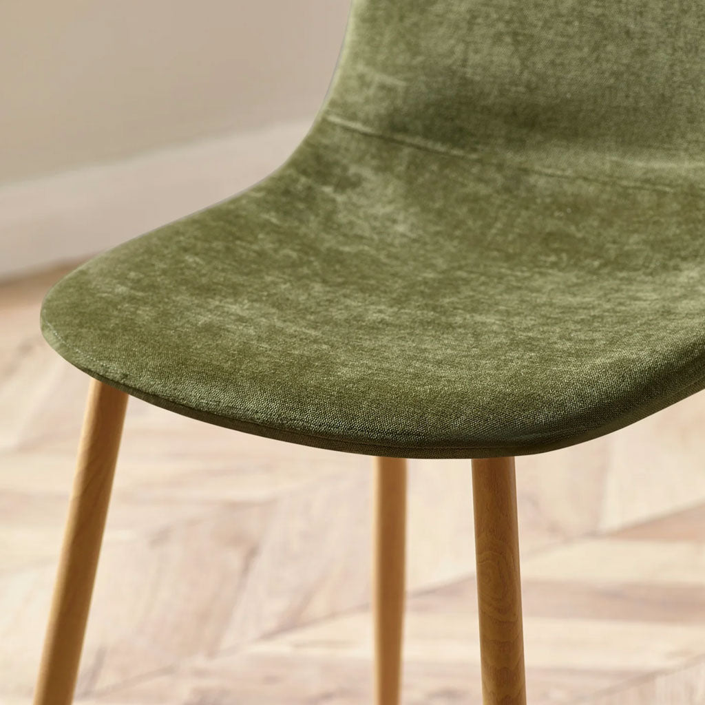 Chenille Fabric Dining Chairs in Set Of 4 - Lottie