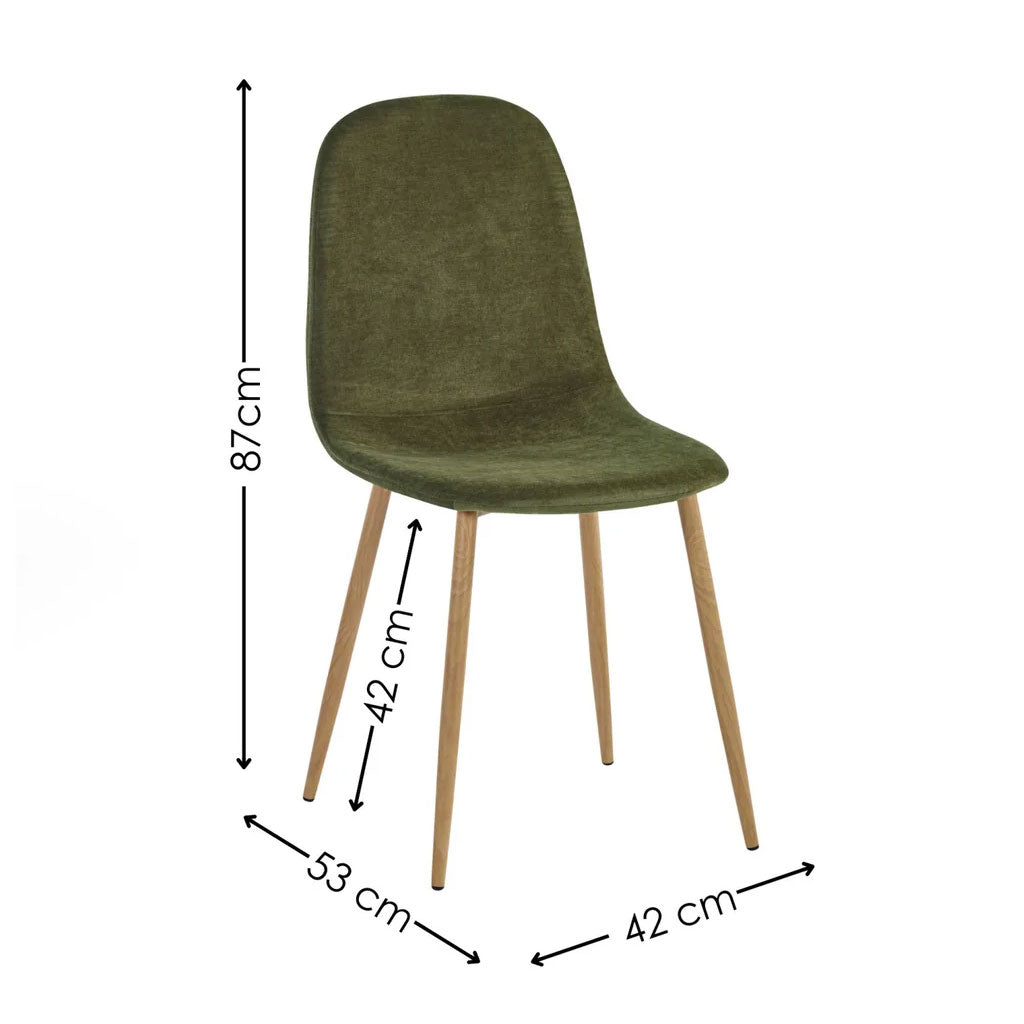 Chenille Fabric Dining Chairs in Set Of 4 - Lottie