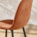 Chenille Fabric Dining Chairs in Set Of 4 - Lottie
