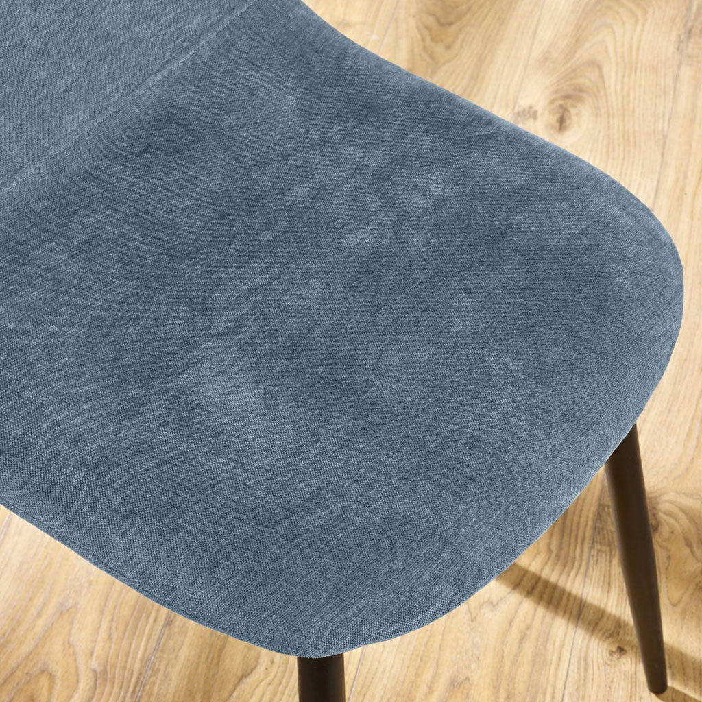Chenille Fabric Dining Chairs in Set Of 4 - Lottie