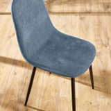 Chenille Fabric Dining Chairs in Set Of 4 - Lottie