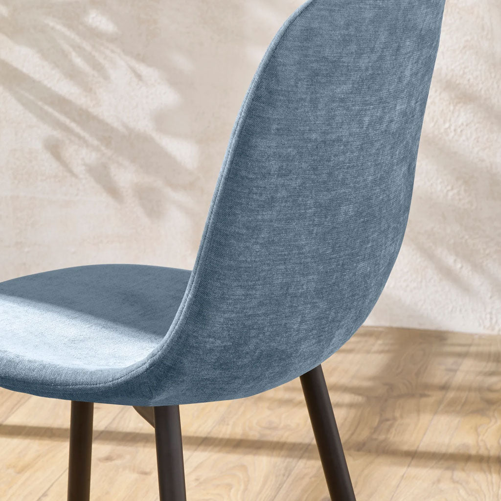 Chenille Fabric Dining Chairs in Set Of 4 - Lottie