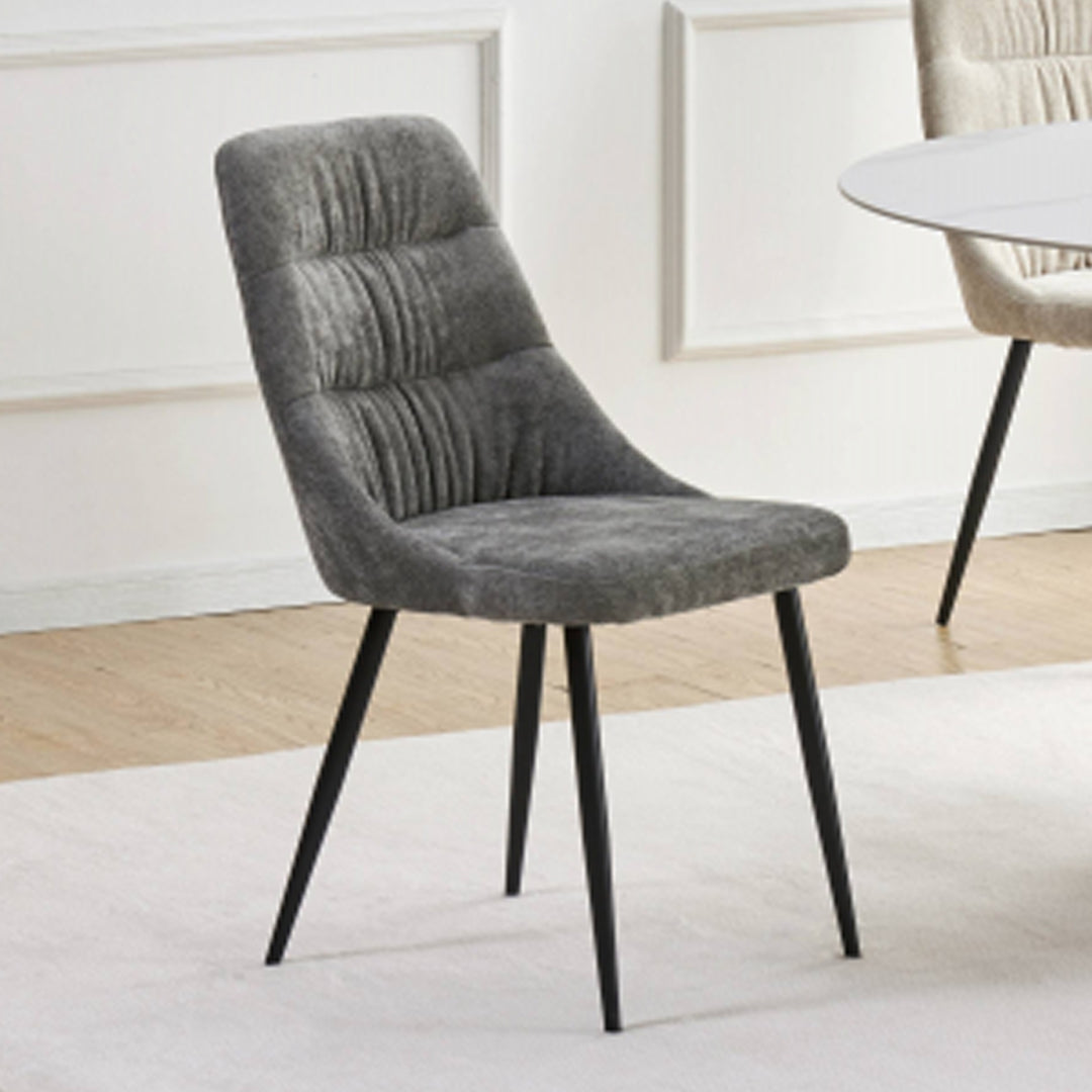 Chenille Fabric Dining Chairs in Set Of 2 - Rhodes