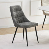 Chenille Fabric Dining Chairs in Set Of 2 - Rhodes