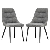 Chenille Fabric Dining Chairs in Set Of 2 - Rhodes