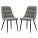 Chenille Fabric Dining Chairs in Set Of 2 - Rhodes