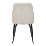 Chenille Fabric Dining Chairs in Set Of 2 - Rhodes