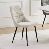 Chenille Fabric Dining Chairs in Set Of 2 - Rhodes