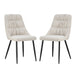 Chenille Fabric Dining Chairs in Set Of 2 - Rhodes