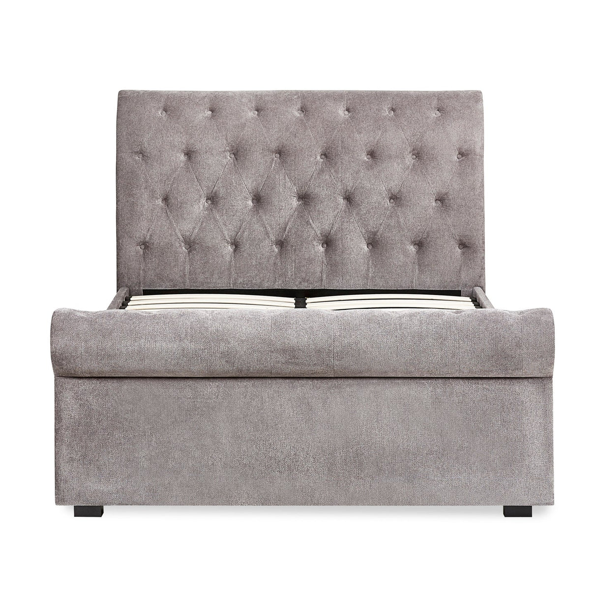 Chenille Fabric Double Bed With 2 Drawers - Ravello