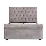 Chenille Fabric Double Bed With 2 Drawers - Ravello
