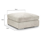 Chenille Fabric Footstool - Naples