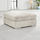Chenille Fabric Footstool - Naples