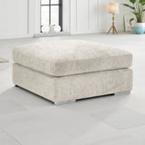 Chenille Fabric Footstool - Naples