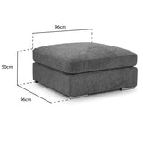 Chenille Fabric Footstool - Naples