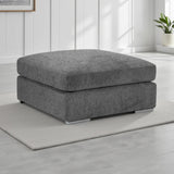 Chenille Fabric Footstool - Naples
