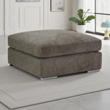 Chenille Fabric Footstool - Naples