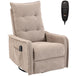 Chenille Fabric Recliner Chair 71cm Wide With Footrest - Velmora