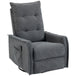 Chenille Fabric Recliner Chair 71cm Wide With Footrest - Velmora