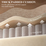 Chenille Fabric Recliner Chair 82cm Wide With Footrest - Velmora