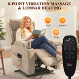 Chenille Fabric Recliner Chair 82cm Wide With Footrest - Velmora