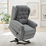 Chenille Fabric Rise and Recliner Armchair - Sienna