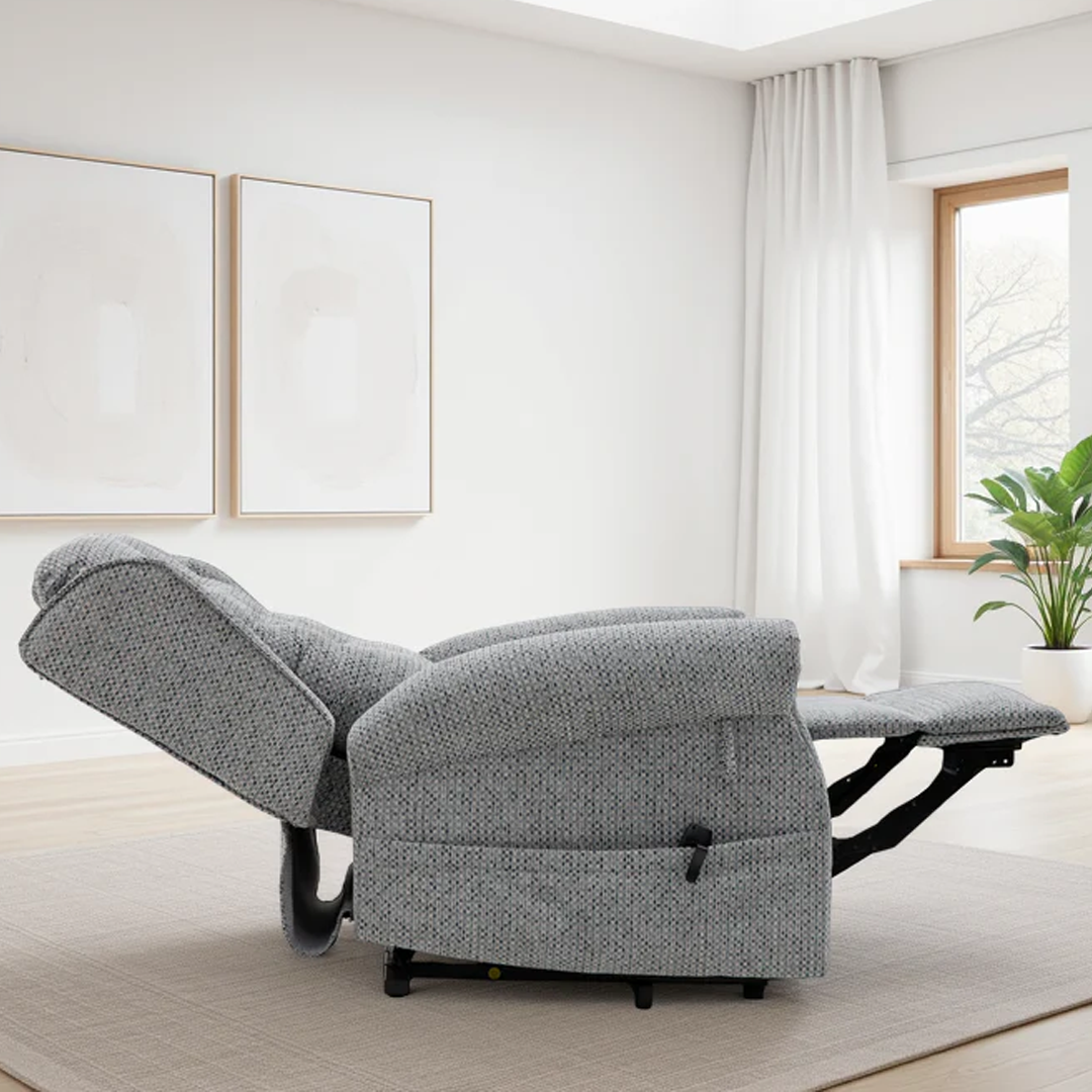 Chenille Fabric Rise and Recliner Armchair - Sienna