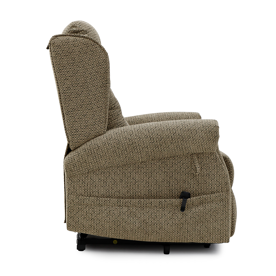 Chenille Fabric Rise and Recliner Armchair - Sienna