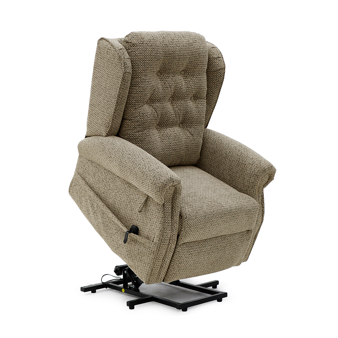 Chenille Fabric Rise and Recliner Armchair - Sienna