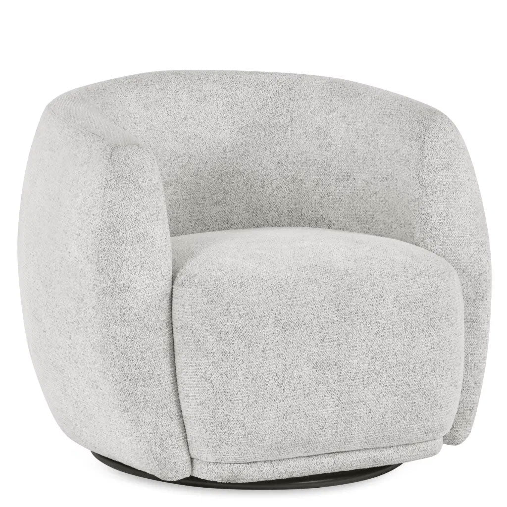 Chenille Fabric Swivel Accent Chair - Bowline