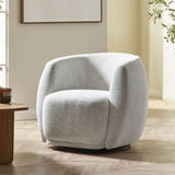 Chenille Fabric Swivel Accent Chair - Bowline