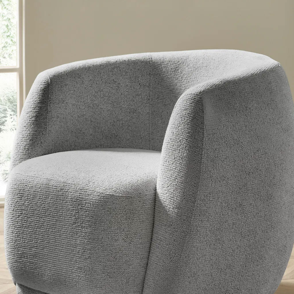Chenille Fabric Swivel Accent Chair - Bowline