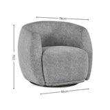 Chenille Fabric Swivel Accent Chair - Bowline