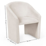 Chenille Fabric Tub Chair - Anthea