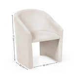 Chenille Fabric Tub Chair - Anthea