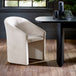 Chenille Fabric Tub Chair - Anthea
