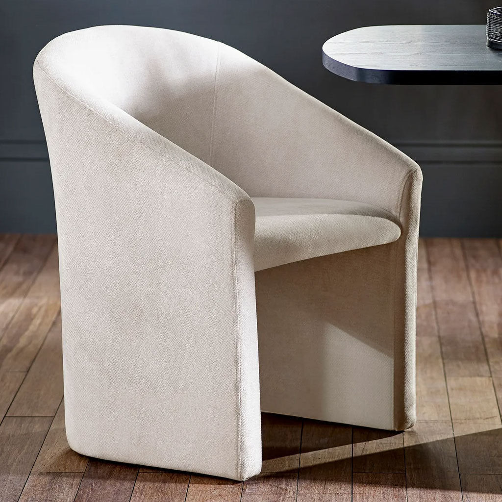 Chenille Fabric Tub Chair - Anthea