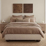 Chenille Tweed Fabric Double Bed - Soller