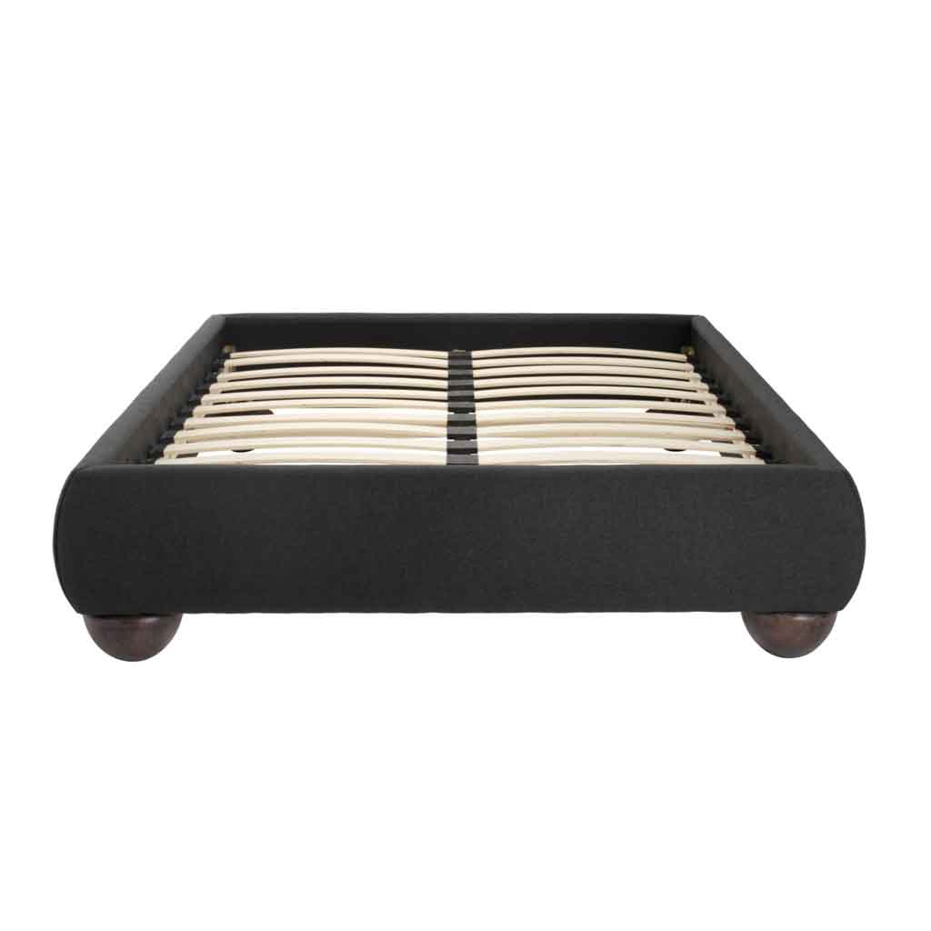 Chenille Tweed Fabric King Size Bed - Soller