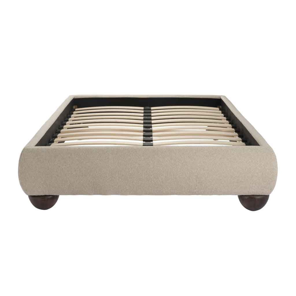Chenille Tweed Fabric King Size Bed - Soller